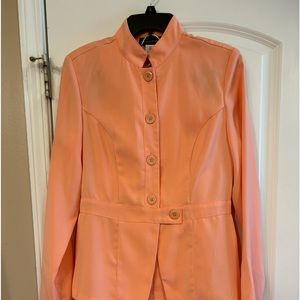 Peach pants suit